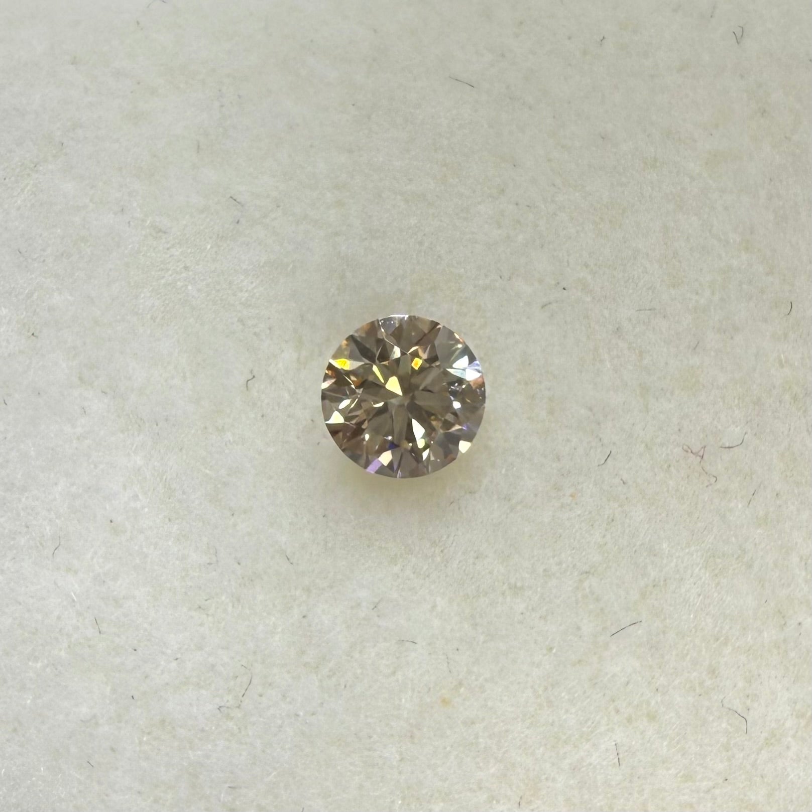 0.30ct Round Brilliant Cut C1 Argyle Champagne Diamond