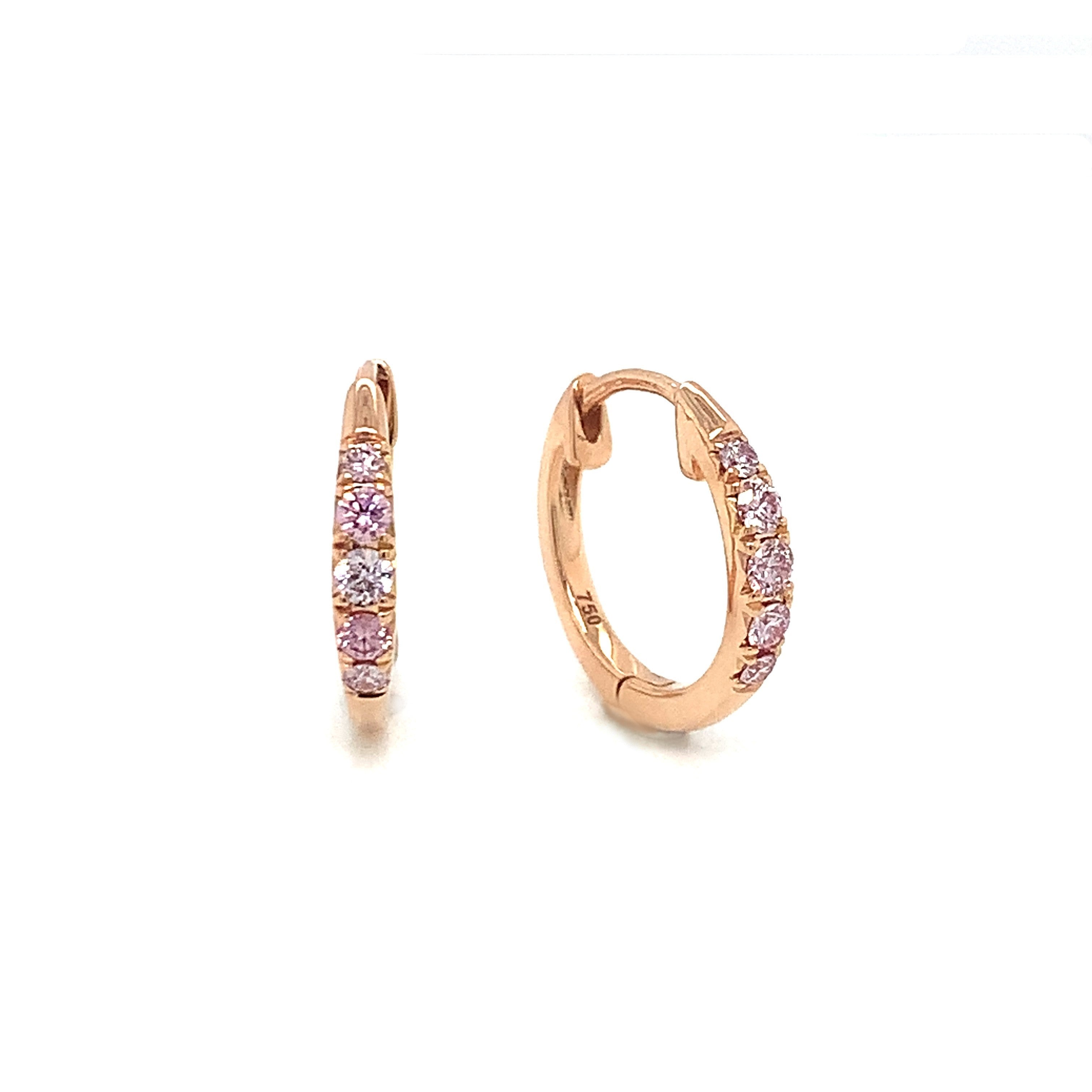 Timeless Pink Diamond Earrings Rose Gold