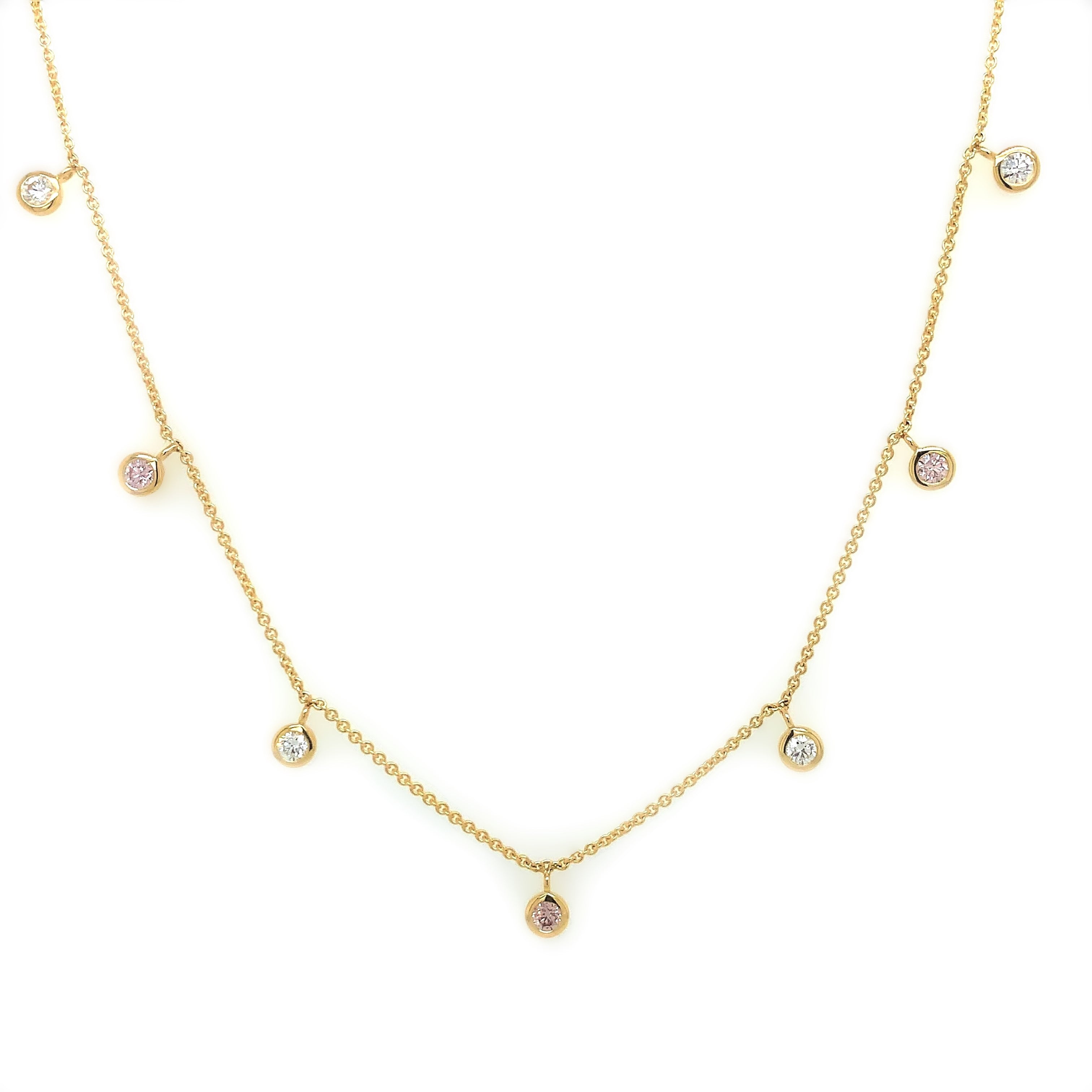 Swinging Pink Diamond Necklace 0.50ct
