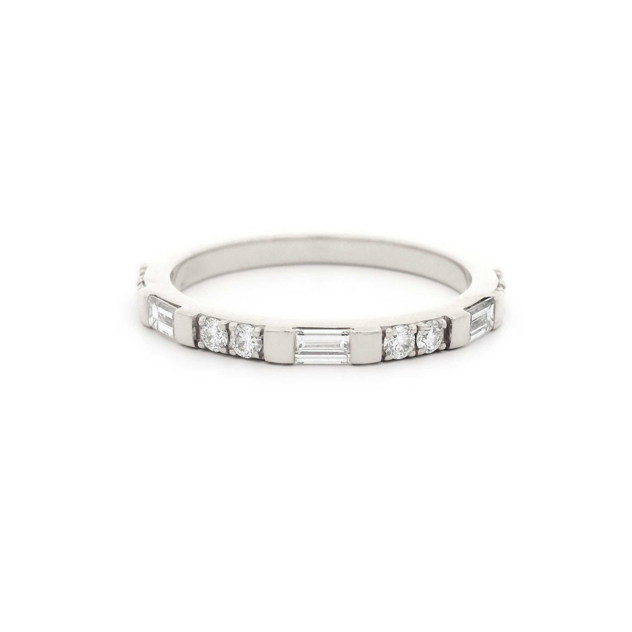 Baguette & Round Diamond Eternity Ring