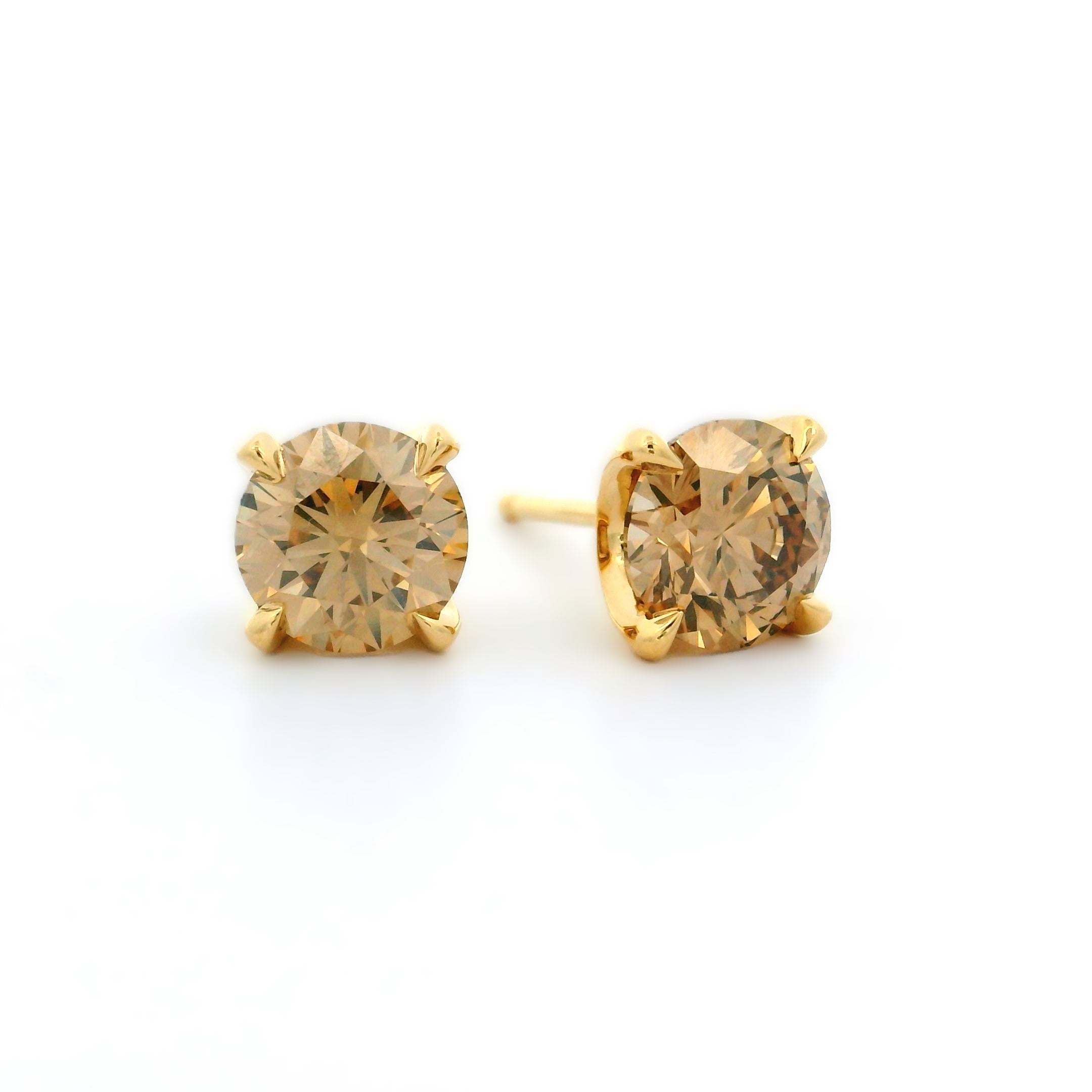 Champagne Diamond Studs 2.00ct