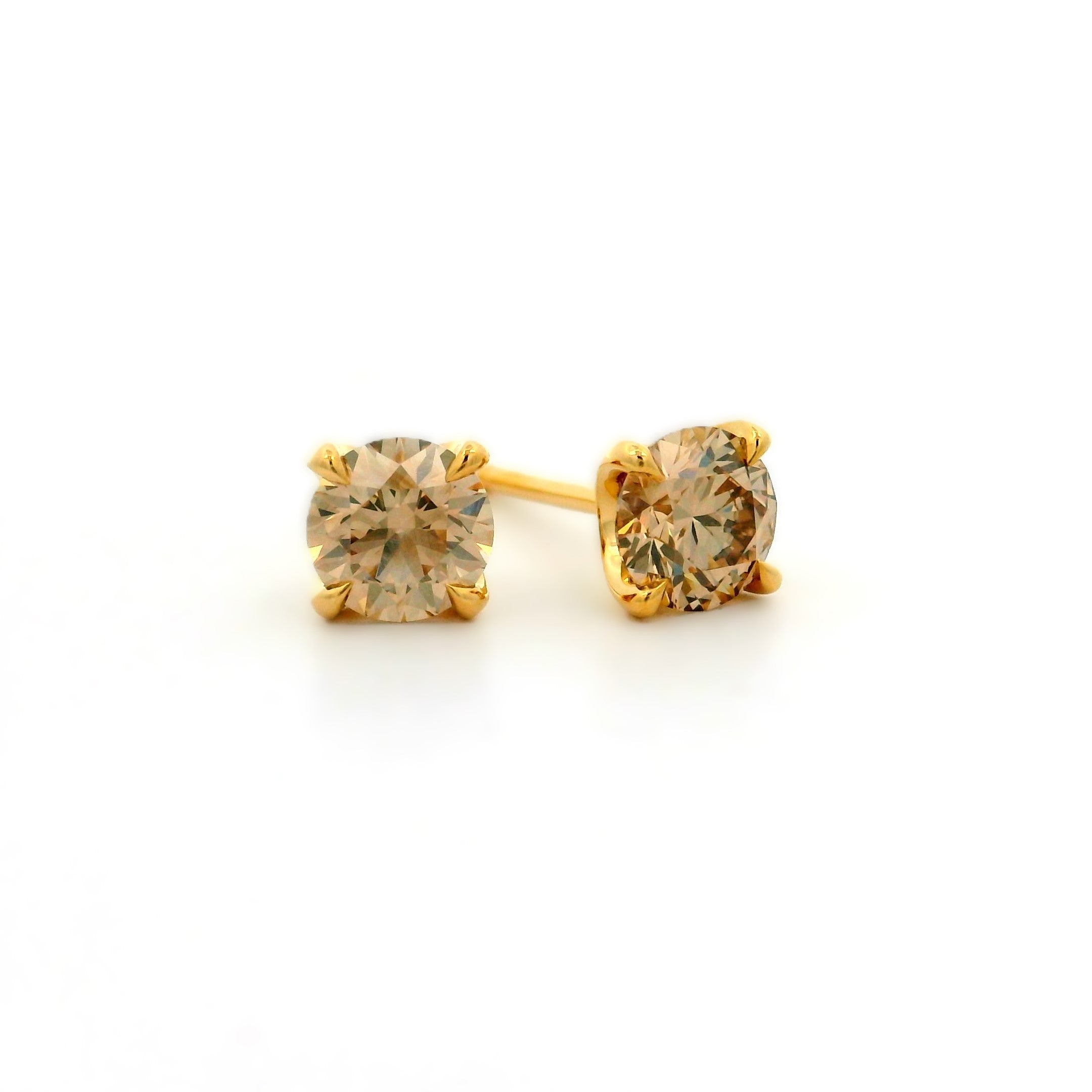Champagne Diamond Studs 1.00ct