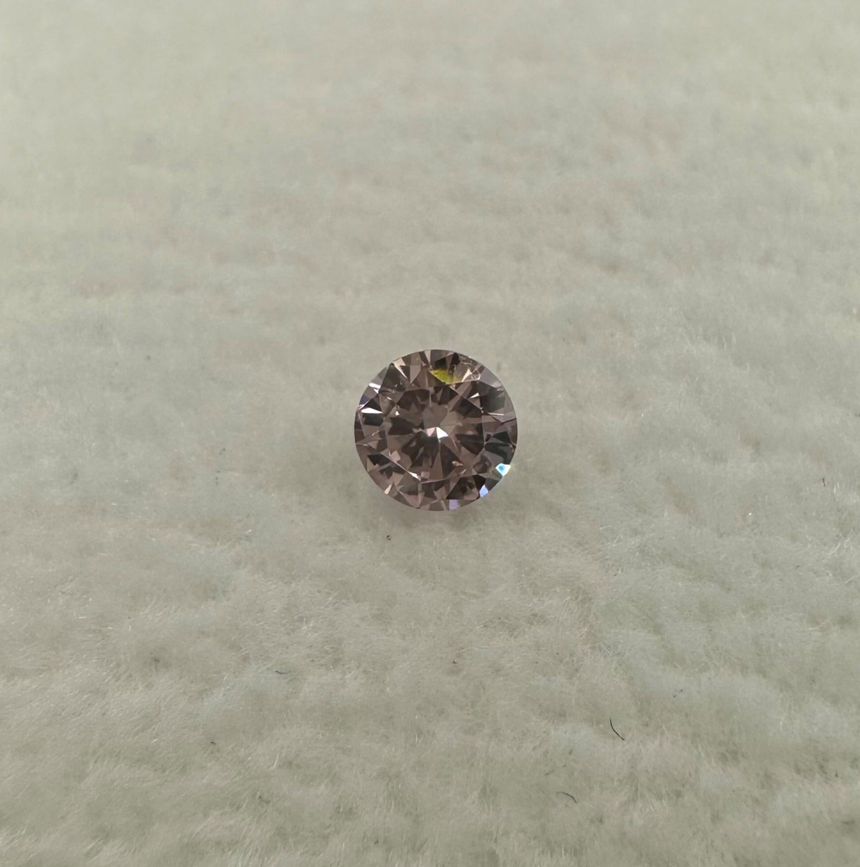 0.104ct round brilliant cut 7PP Argyle Pink Diamond