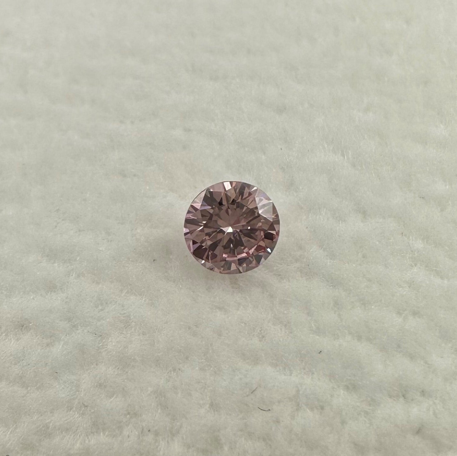 0.108ct round brilliant cut 6PP Argyle Pink Diamond