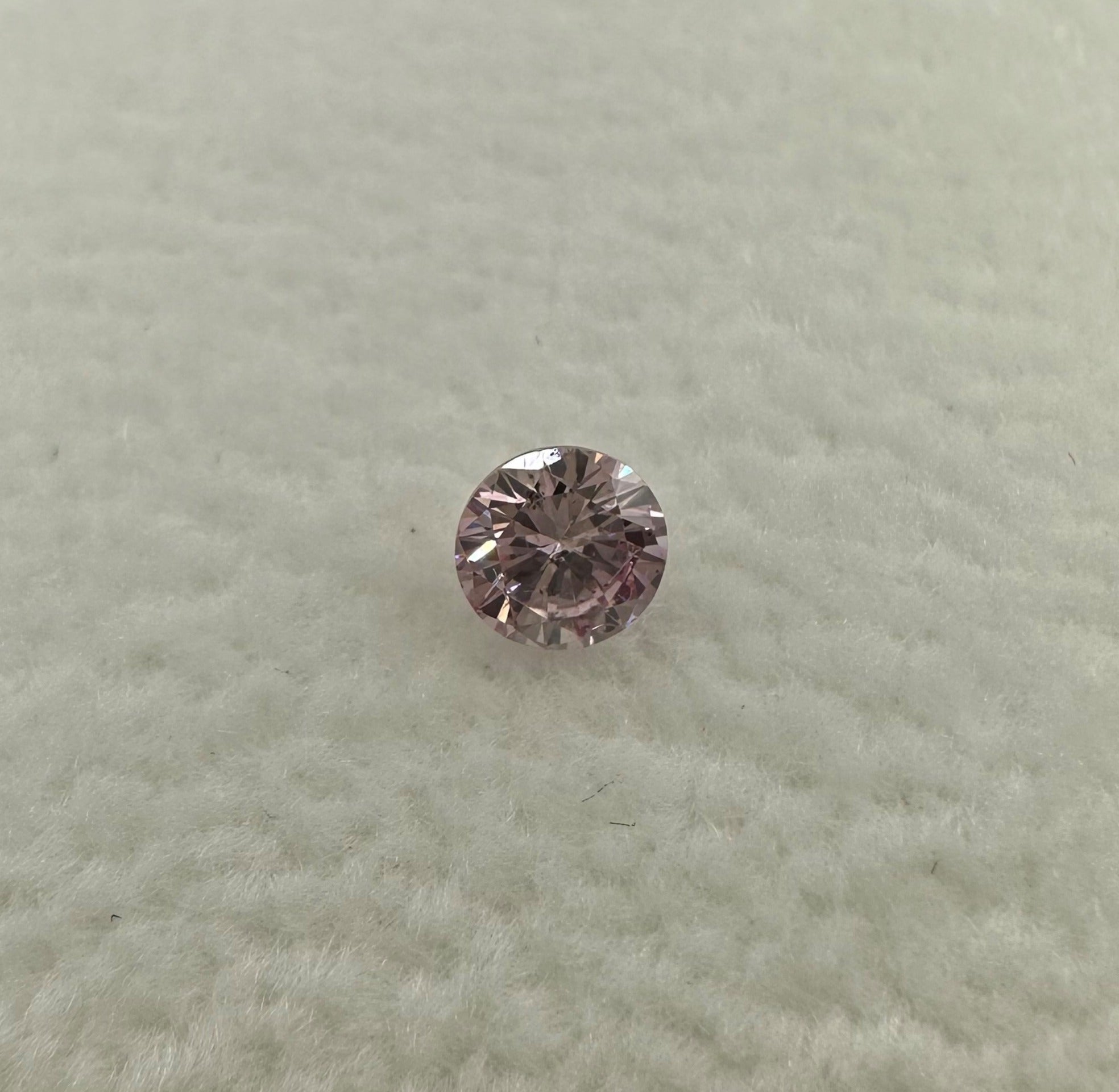0.14ct round brilliant cut 7PP Argyle Pink Diamond