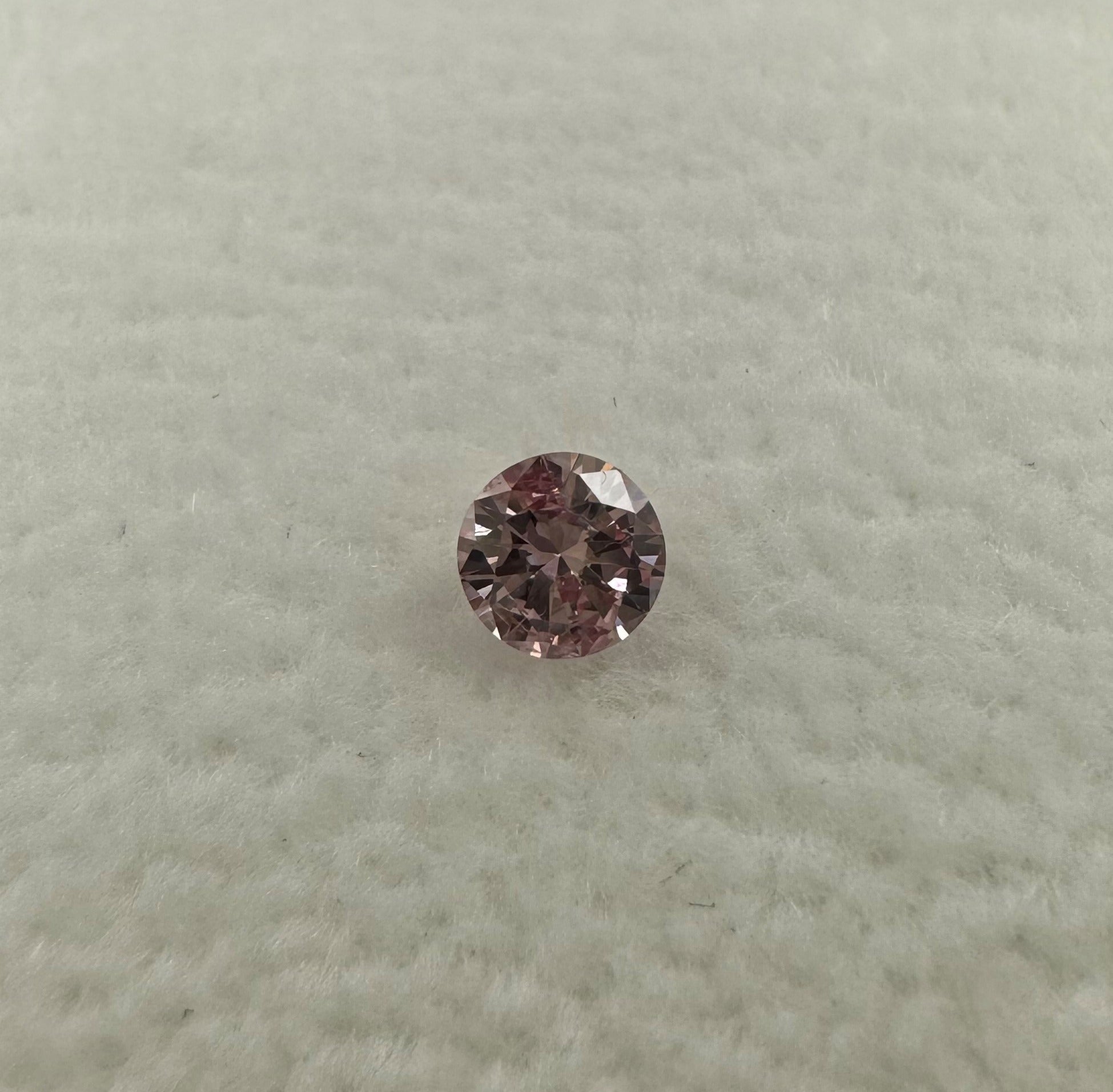 0.127ct round brilliant cut 6P Argyle Pink Diamond