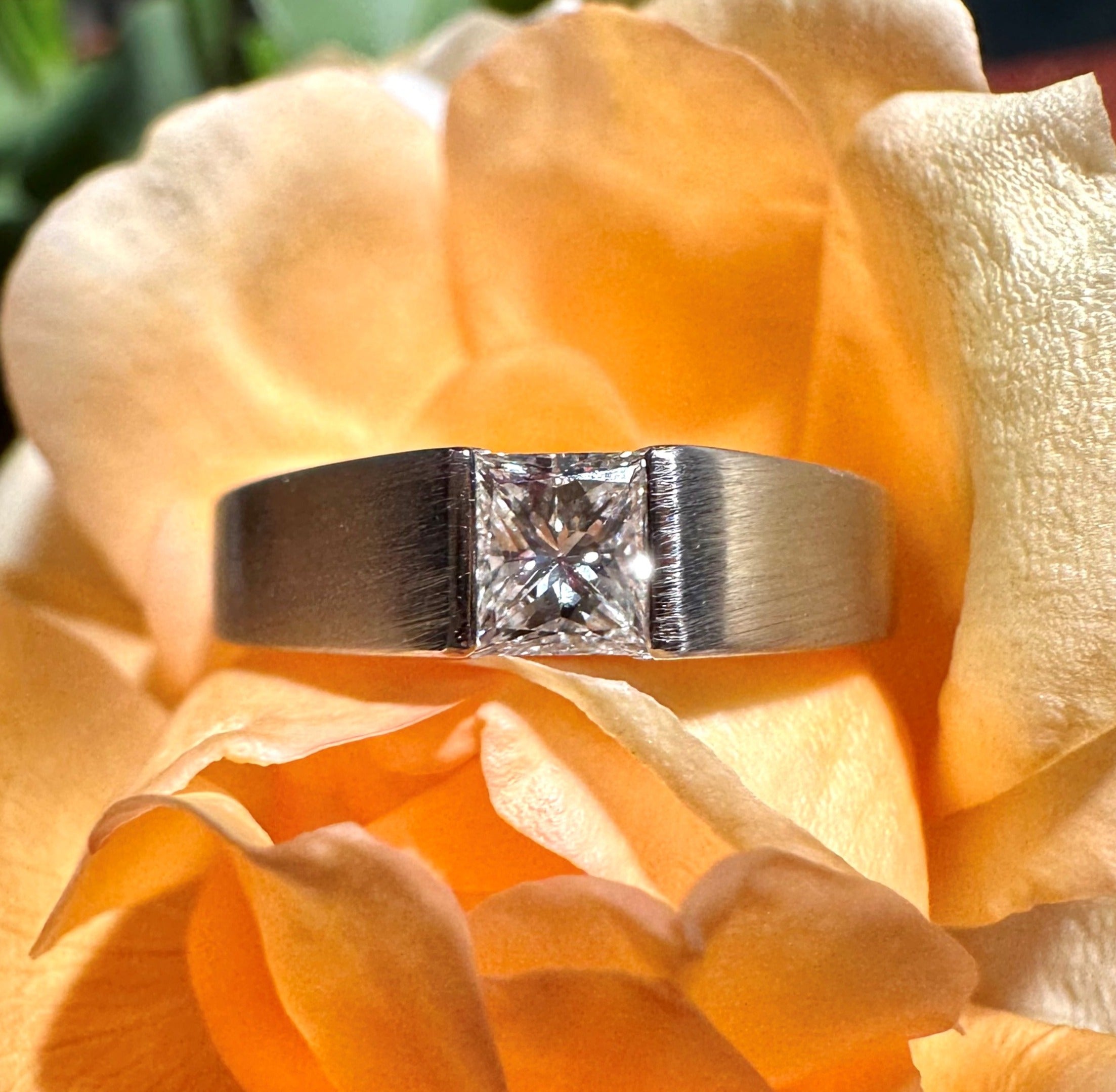 The Tank Ring Princess Cut Solitaire